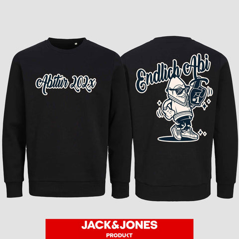 1060 "Endlich Abi" Abi Sweatshirt by Jack&Jones beidseitig bedruckt