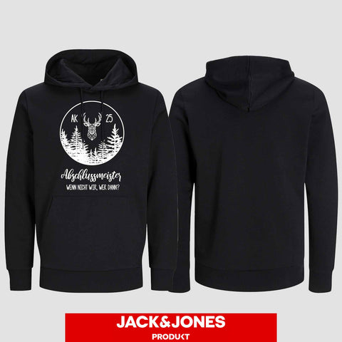 1018 "Abschlussmeister2" Abschluss Hoodie by Jack&Jones einseitig bedruckt