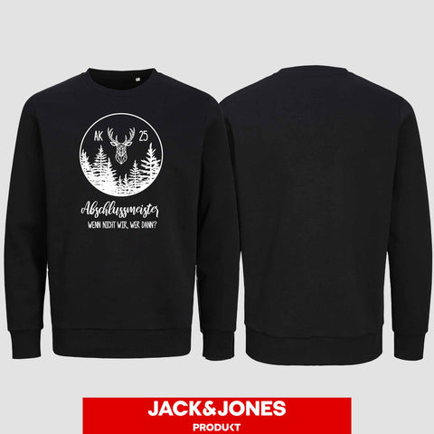 1018 "wenn nicht wir" Abschluss Sweatshirt by Jack&Jones einseitig bedruckt