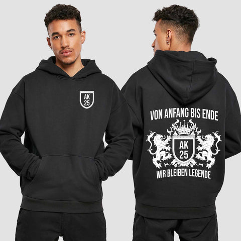 1023 "Legende" Abschluss Premium Oversize Hoodie einseitig bedruckt