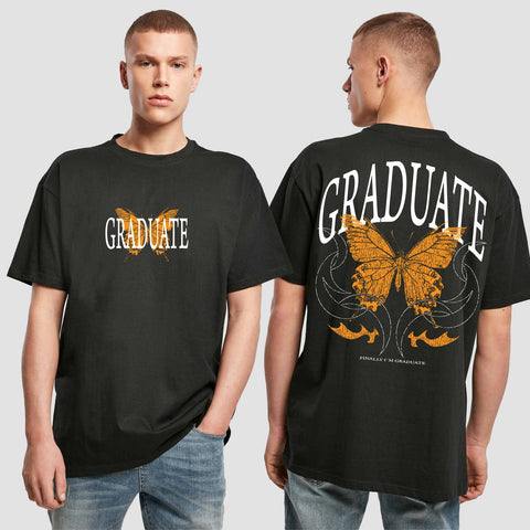 1052 "Graduate" Abi / Abschluss Oversize T-Shirt beidseitig bedruckt