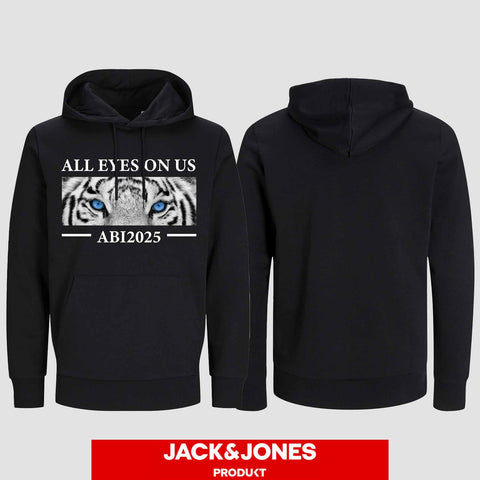 1021 "All Eyes on Us Tiger" ABI Hoodie by Jack&Jones einseitig bedruckt