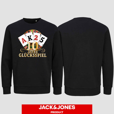 1009 "Glücksspiel" Abschluss Sweatshirt by Jack&Jones einseitig bedruckt