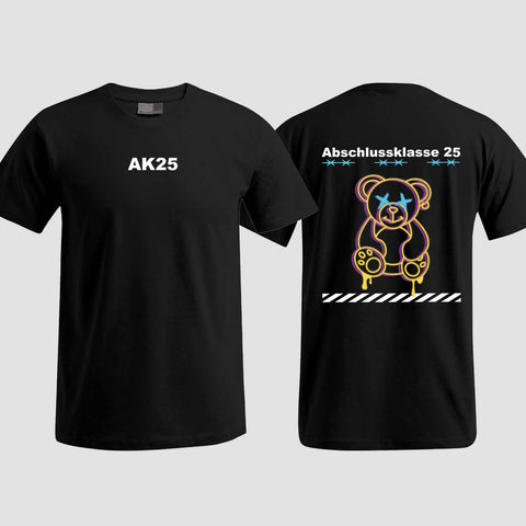 1016 "Teddy X" Abschluss T-Shirt beidseitig bedruckt