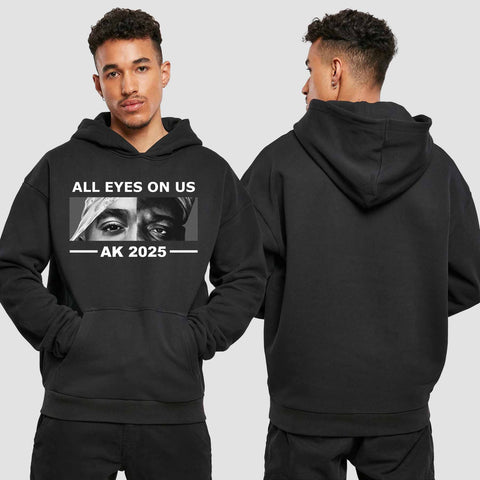 1022 "all Eyes" Abschluss Premium Oversize Hoodie einseitig bedruckt