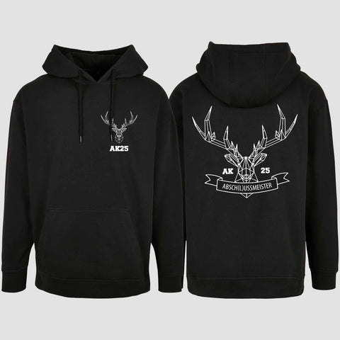 1017 "Absch(l)ussmeister" Abschluss Oversize Hoodie beidseitig bedruckt