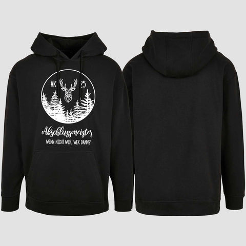 1018 "Abschlussmeister2" Abschluss Oversize Hoodie einseitig bedruckt