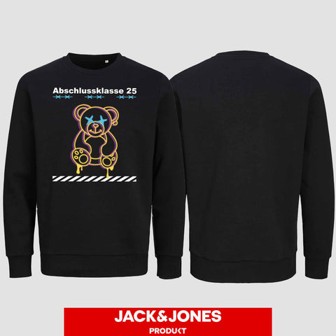 1014 "Teddy X" Abschluss Sweatshirt by Jack&Jones einseitig bedruckt