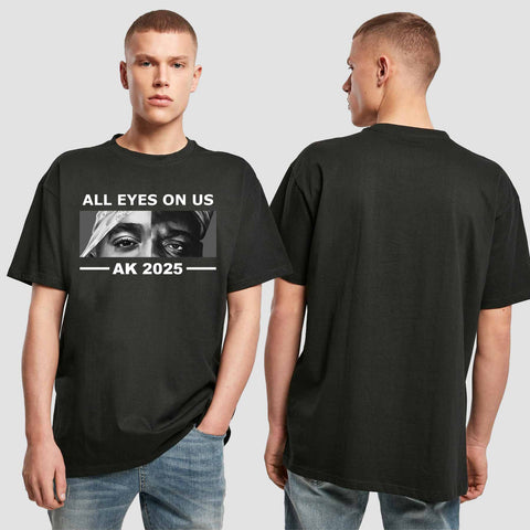 1022 "All Eyes on us" Abschluss Oversize T-Shirt einseitig bedruckt