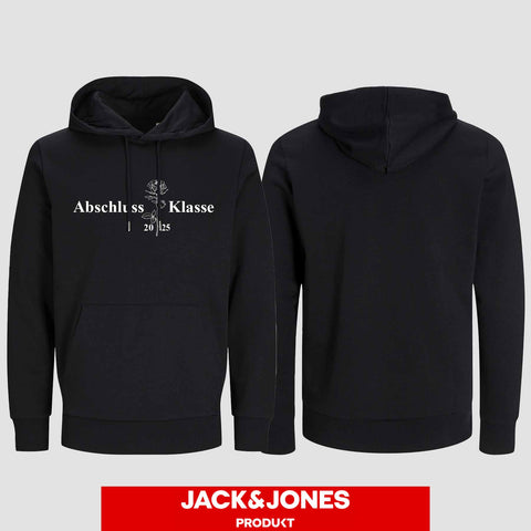 1019 "Abschluss Rose" Abschluss Hoodie by Jack&Jones einseitig bedruckt