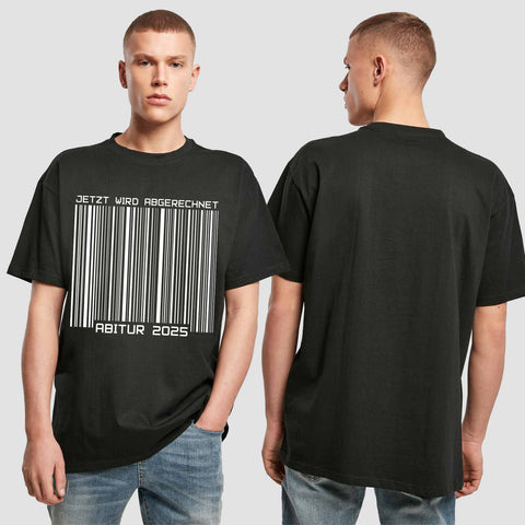 1025 "Barcode" Abi Oversize T-Shirt einseitig bedruckt