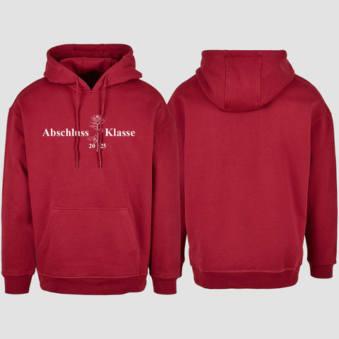 1019 "Rose" Abschluss Oversize Hoodie einseitig bedruckt