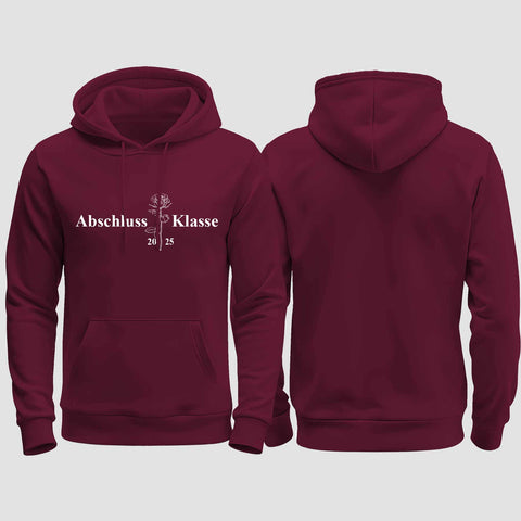 1019 "Abschluss rose" Abschluss regular College Hoodie einseitig bedruckt