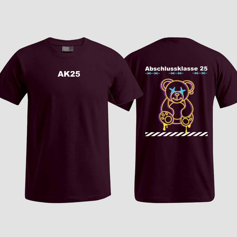 1016 "Teddy X" Abschluss T-Shirt beidseitig bedruckt