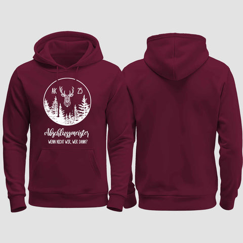 1018 "Abschlussmeister 2" Abschluss regular College Hoodie einseitig bedruckt