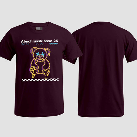 1014 "Teddy X" Abschluss T-Shirt einseitig bedruckt