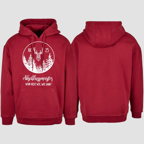 1018 "Abschlussmeister2" Abschluss Oversize Hoodie einseitig bedruckt