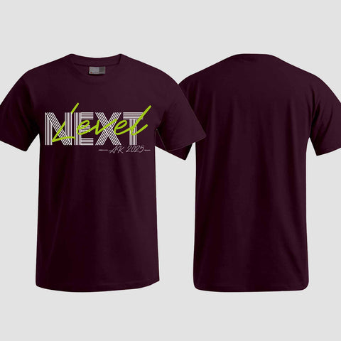 1045 "NEXT Level" Abschluss T-Shirt einseitig bedruckt