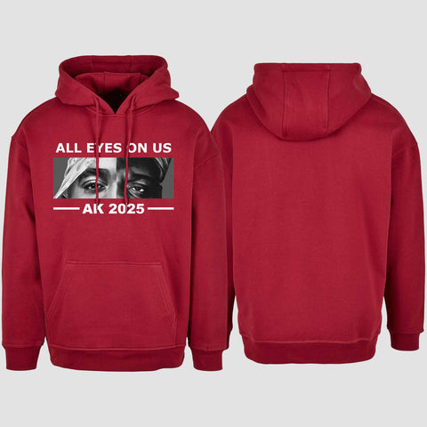 1022 "All Eyes on us" Abschluss Oversize Hoodie einseitig bedruckt