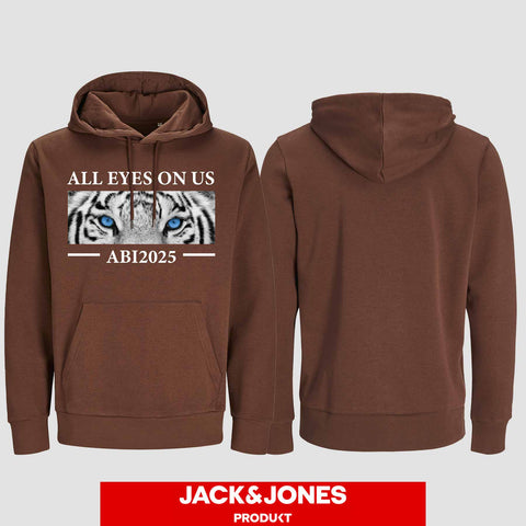 1021 "All Eyes on Us Tiger" ABI Hoodie by Jack&Jones einseitig bedruckt