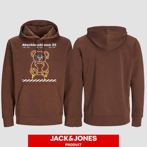 1014 "Teddy X" Abschluss Hoodie by Jack&Jones einseitig bedruckt