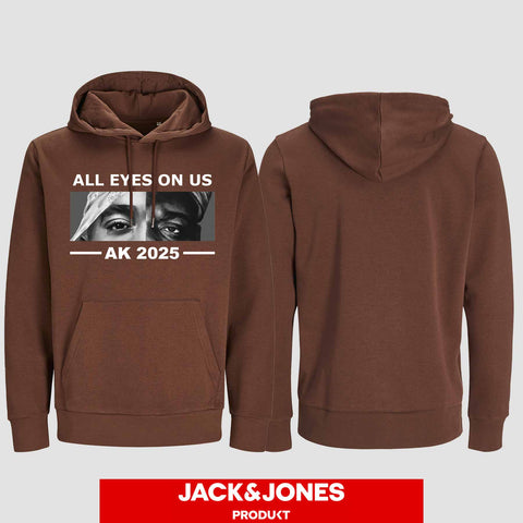 1022 "ALL EYES ON US" Abschluss Hoodie by Jack&Jones einseitig bedruckt