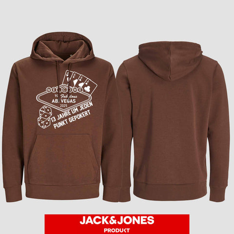 1012 "ABI VEGAS" Abi Hoodie by Jack&Jones einseitig bedruckt