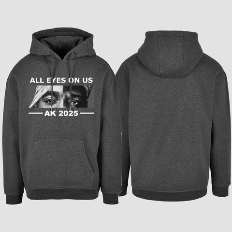 1022 "All Eyes on us" Abschluss Oversize Hoodie einseitig bedruckt