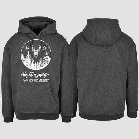 1018 "Abschlussmeister2" Abschluss Oversize Hoodie einseitig bedruckt