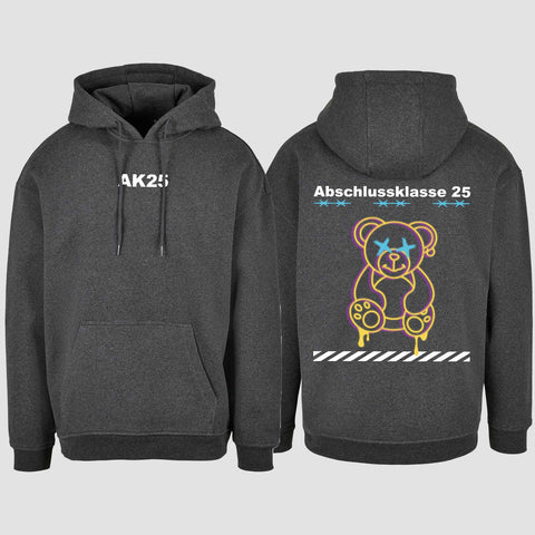 1016 "Teddy X" Abschluss Oversize Hoodie beidseitig bedruckt