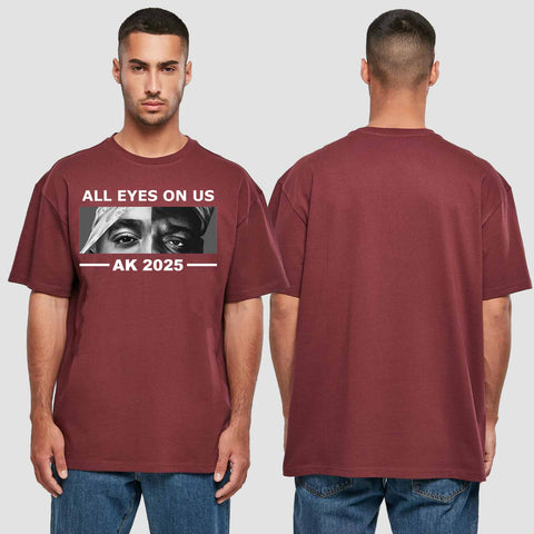 1022 "All Eyes on us" Abschluss Oversize T-Shirt einseitig bedruckt