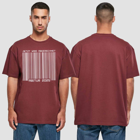 1025 "Barcode" Abi Oversize T-Shirt einseitig bedruckt