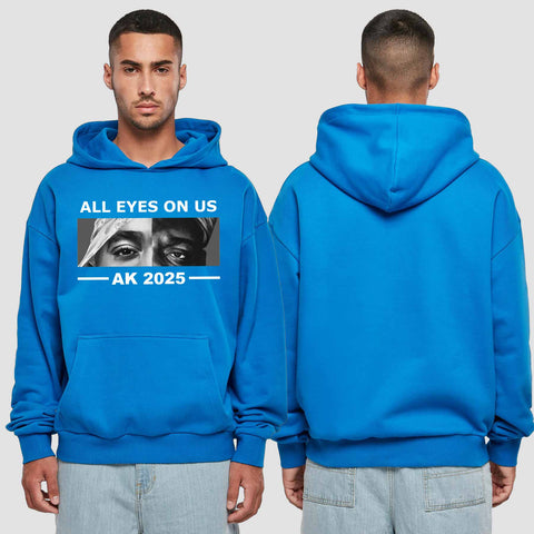 1022 "all Eyes" Abschluss Premium Oversize Hoodie einseitig bedruckt