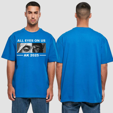 1022 "All Eyes on us" Abschluss Oversize T-Shirt einseitig bedruckt