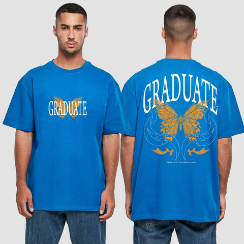 1052 "Graduate" Abi / Abschluss Oversize T-Shirt beidseitig bedruckt