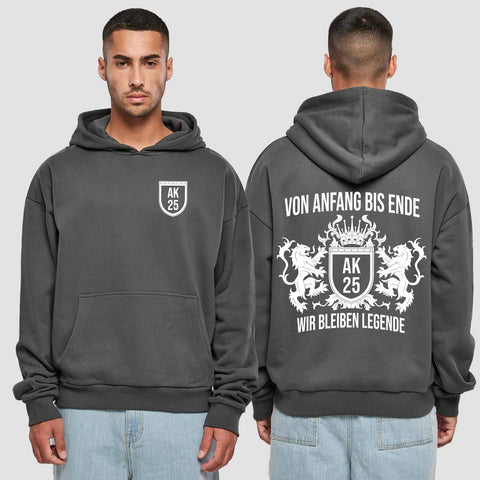 1023 "Legende" Abschluss Premium Oversize Hoodie einseitig bedruckt