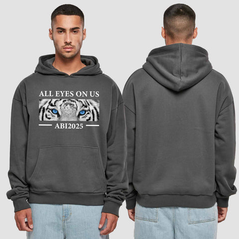 1021 "all Eyes Tiger" Abi Premium Oversize Hoodie einseitig bedruckt