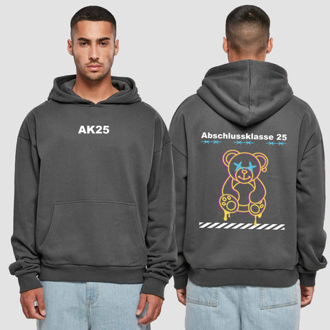 1016 "Teddy" Abschluss Premium Oversize Hoodie beidseitig bedruckt