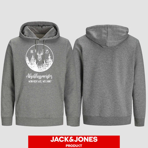 1018 "Abschlussmeister2" Abschluss Hoodie by Jack&Jones einseitig bedruckt