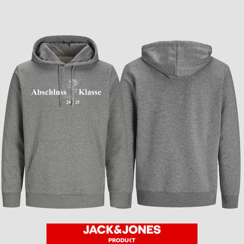 1019 "Abschluss Rose" Abschluss Hoodie by Jack&Jones einseitig bedruckt