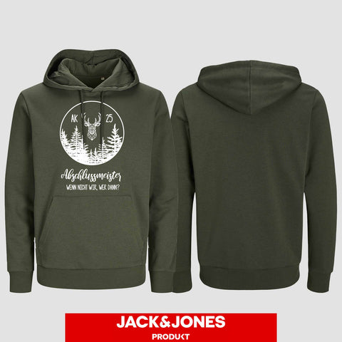 1018 "Abschlussmeister2" Abschluss Hoodie by Jack&Jones einseitig bedruckt