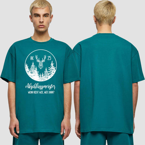 1018 "Abschlussmeister2" Abschluss Oversize T-Shirt einseitig bedruckt