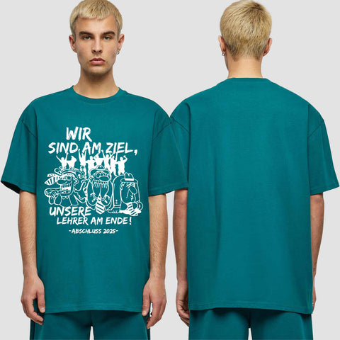 1044 "Lehrer am Ende" Abschluss Oversize T-Shirt einseitig bedruckt