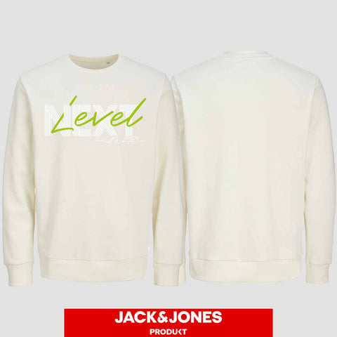 1045 "Next Level" Abschluss Sweatshirt by Jack&Jones einseitig bedruckt