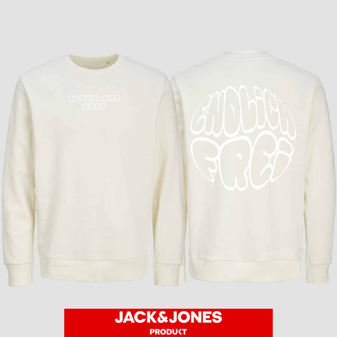 1036 "Endlich frei" Abschluss Sweatshirt by Jack&Jones beidseitig bedruckt