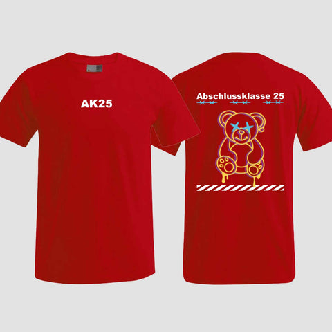 1016 "Teddy X" Abschluss T-Shirt beidseitig bedruckt