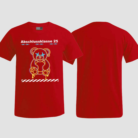 1014 "Teddy X" Abschluss T-Shirt einseitig bedruckt