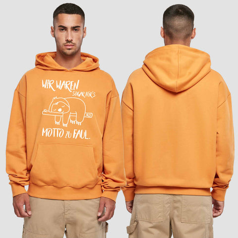 1010 "zu faul" Abschluss Premium Oversize Hoodie einseitig bedruckt