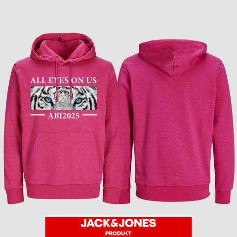 1021 "All Eyes on Us Tiger" ABI Hoodie by Jack&Jones einseitig bedruckt