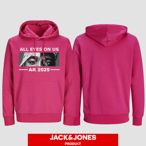 1022 "ALL EYES ON US" Abschluss Hoodie by Jack&Jones einseitig bedruckt